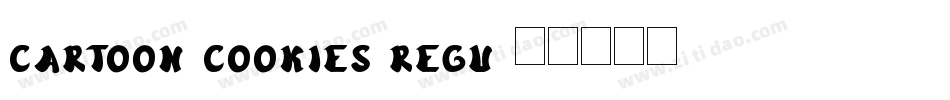 Cartoon cookies Regu字体转换
